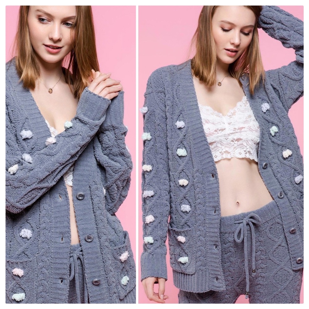 POL Snow White Ice Cream Chenille Cardigan - Picture 4 of 16